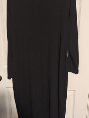 Super soft rib dress with high slit